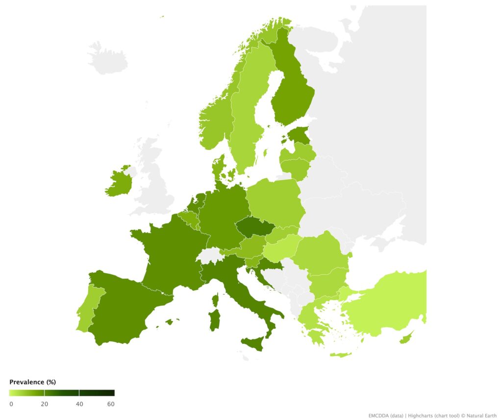 Five Charts to Understand Cannabis Consumption in Europe